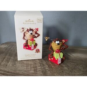 Hallmark Keepsake 2008 Taz Looney Tunes Naughty or Nice Magic Sound‎ Ornament